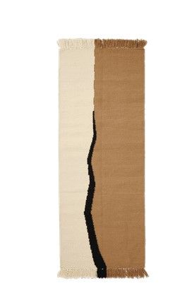 Soil Kelim Runner - 70 x 180 - Dark Sand/Off-white