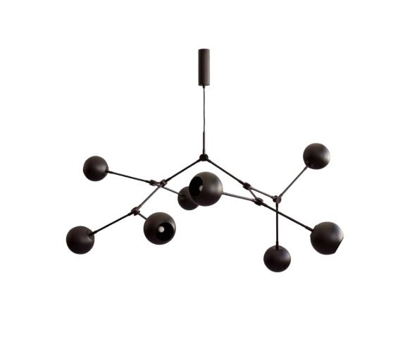 Drop Chandelier Globe - Burned Black