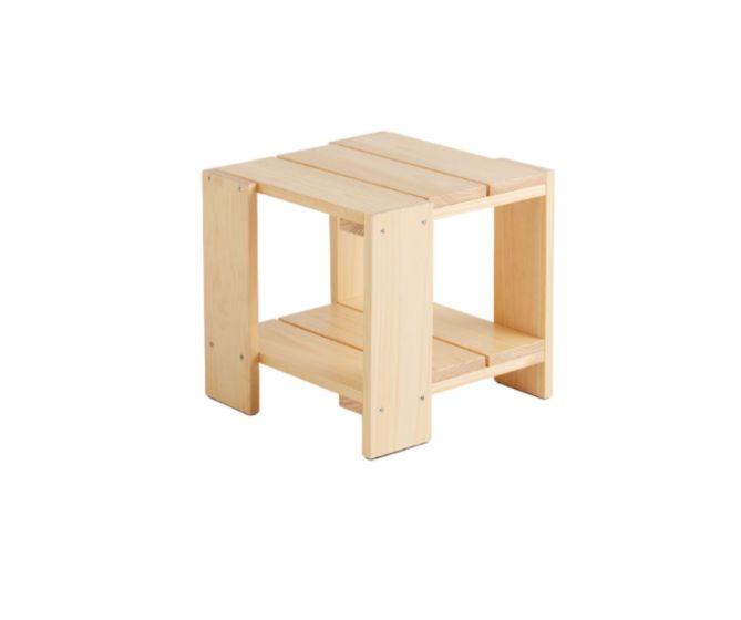 Crate Side Table - Lacquered Pinewood