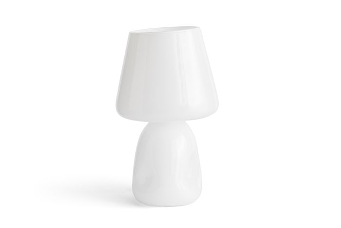 Apollo Table Lamp with Cord - White Opal Glass