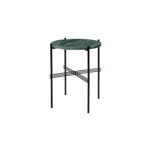 TS Side Table Ø40 - Black Base / Green Guatemala Marble Top