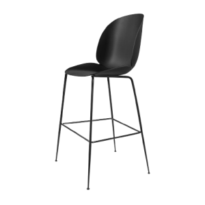 Beetle Bar 75 Chair - Black Matt/Black, Plastic Glides