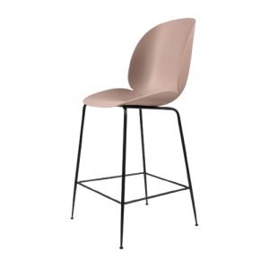 Beetle Counter 65 Chair - Black Matt/Sweet Pink, Plastic Glides