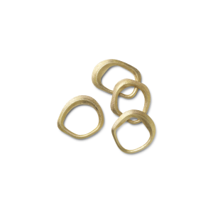 Flow Napkin Rings (Set of 4) - Brass