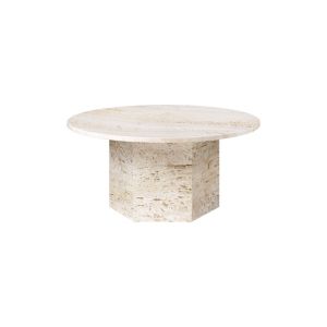 Epic Coffee Table - Round,  A 80, Neutral White Travertine