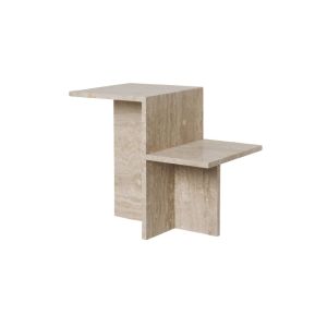 Distinct Side Table - Travertine