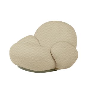 Pacha Outdoor Lounge Chair with Armrest Swivel - Chevron Outdoor FR, Dedar 034, Standard