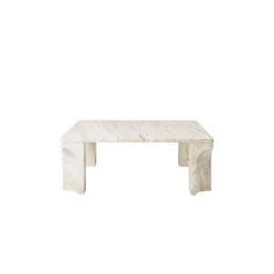 Doric Coffee Tables 80cm - Neutral White Travertine