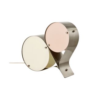 Coppia Table Lamp, Steel Bronze/Ivory & Blush