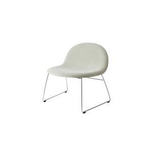 GUBI 3D Lounge Chair - Polished Stainless Steel - Upholstery Fustagno, GUBI (003, Standard)