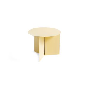 Slit Round Side Table - Light Yellow