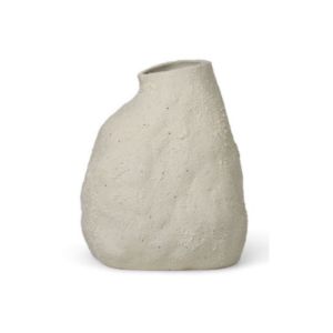 Vulca Vase Medium - Off-White Stone