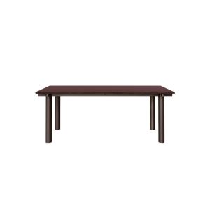 Atura Dining Table 200 x 90 - Dark Chocolate / Burgundy Linoleum