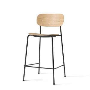 Co Counter Chair - Black Steel Base/Natural Oak
