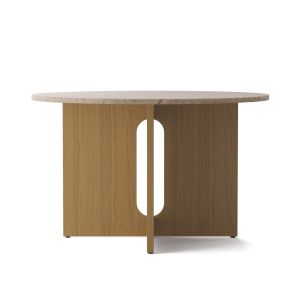 Androgyne Dining Table 120 cm - Natural Oak/Kunis Breccia Sand
