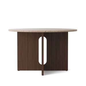Androgyne Dining Table 120cm - Dark Stained Oak Base/Kunis Breccia Tabletop
