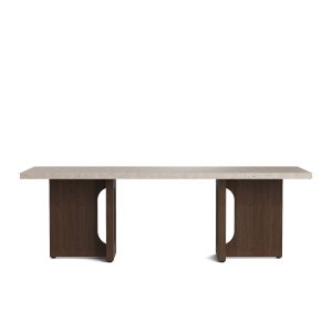 Androgyne Lounge Table - Dark Stained Oak Base/Kunis Breccia Stone Top