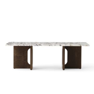 Androgyne Lounge Table 120x45 - Dark Stained Oak/Calacatta Viola