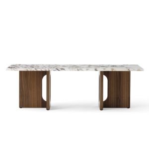 Androgyne Lounge Table Wood - Walnut/Calacatta Viola