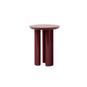 Tung Side Table JA3  A 38 H48 - Burgundy Red
