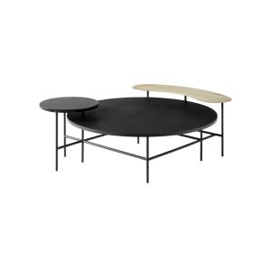 Palette JH25 Coffee Table - Brass, Nero Marquina Marble, Black Lacquered Ash