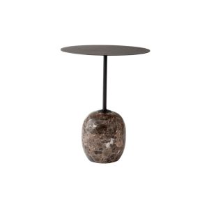 Lato Side Table LN8 Round  Ø40 H50 - Emperador Marble Base/Steel Warm Black