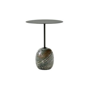 Lato Side Table LN8 Round  Ø40 H50 - Verde Alpi Marble Base/Steel Deep Green