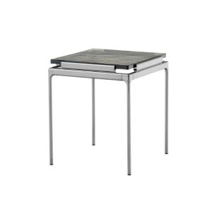 Sett Side Table LN11 - Dark Chrome/e Glass Smoked 