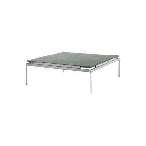 Sett LN13 Coffee Table - Dark Chrome/ Marble Verde Guatemala