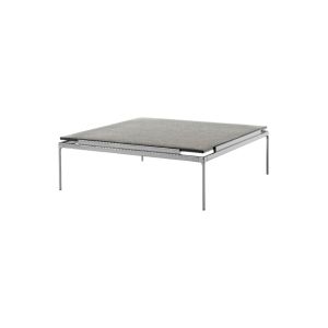 Sett Coffee Table LN13 - Dark Chrome Frame/Smoked Cast Glass