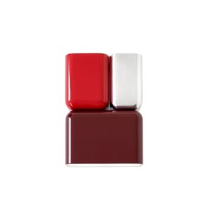 Tabata Wall Lamp LN10 - Dark Burgundy & Vermilion Red