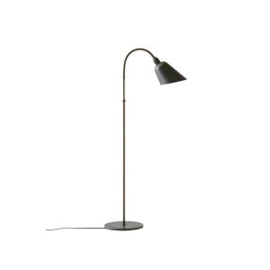 Bellevue AJ7 Floor Lamp - Stone Grey W. Bronzed Brass