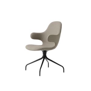 Catch Armchair JH2 Black 4-star swivel base - Upholstery Steelcut Trio 0213