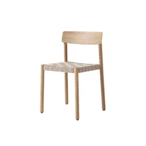 Betty Side Chair TK1 - Lacquered solid oak frame Plastic gliders