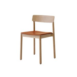 Betty Chair TK3 - Lacquered Solid Oak Frame/Seat Upholstered Tailor Leather Cognac