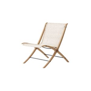 X Lounge Chair HM10 - Lacquered oak frame Walnut inserts