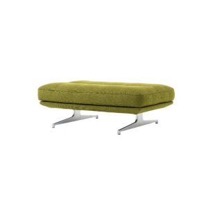 Inland Pouf AV32 - Polished aluminium legs, Upholstery Vidar 0956