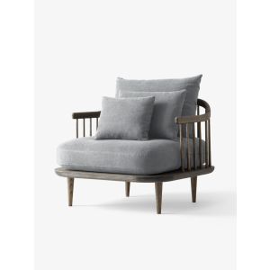 Fly Lounge Chair SC1 Back & seat upholstered cushions Smoked oiled Oak - Clay 0003