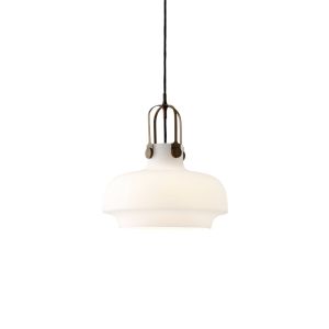 Copenhagen Pendant SC7  A 35 Cm - Satinized Opal Glass & Bronzed Brass
