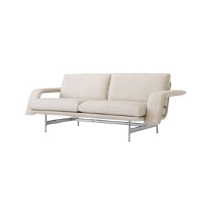 Meantime Sofa AV30 2-Seater Polished Aluminium/Ecriture 0210 - Off-white