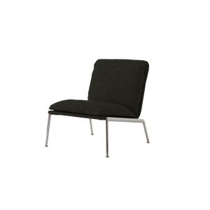 Muno Lounge Chair LN18 - Dark Chrome Legs / Upholstery Beda 0190