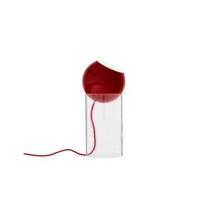 Topan Floor Lamp VP14 Clear Acrylic Base - Vermilion Red