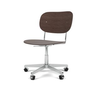 Co Task Chair without Armrests - Dark Stained Oak/Polished aluminium