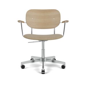 Co Task Chair Seat Upholstered W/Armrests - Natural Oak/Audo Boucle 02