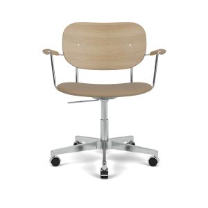 Co Task Chair Seat Upholstered W/Armrests - Natural Oak/Sierra 1611