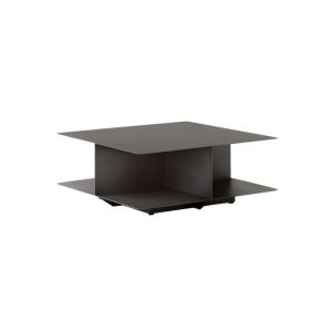 Develius Coffee Table EV3 L89 W89 H35,5 cm Steel Stone Grey
