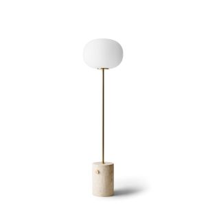 JWDA Floor Lamp - Travertine/Brushed Brass