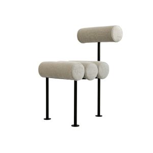 Hiro Dining Chair, Black Frame - Sand (8047-2)