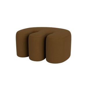 Palma Pouf Medium Brown Steelcut 0265