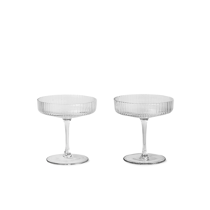 Ripple Champagne Saucer (Set of 2) - Clear